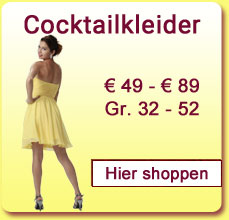 Cocktailkleider € 49,- bis € 89,- 