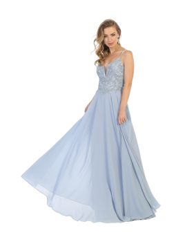 Abendkleid Abendkleider Brautjungfernkleid hellblau