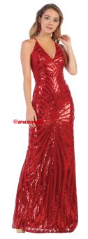 Abendkleid Paillettenkleid rotes Kleid Ballkleid Abiballkleid
